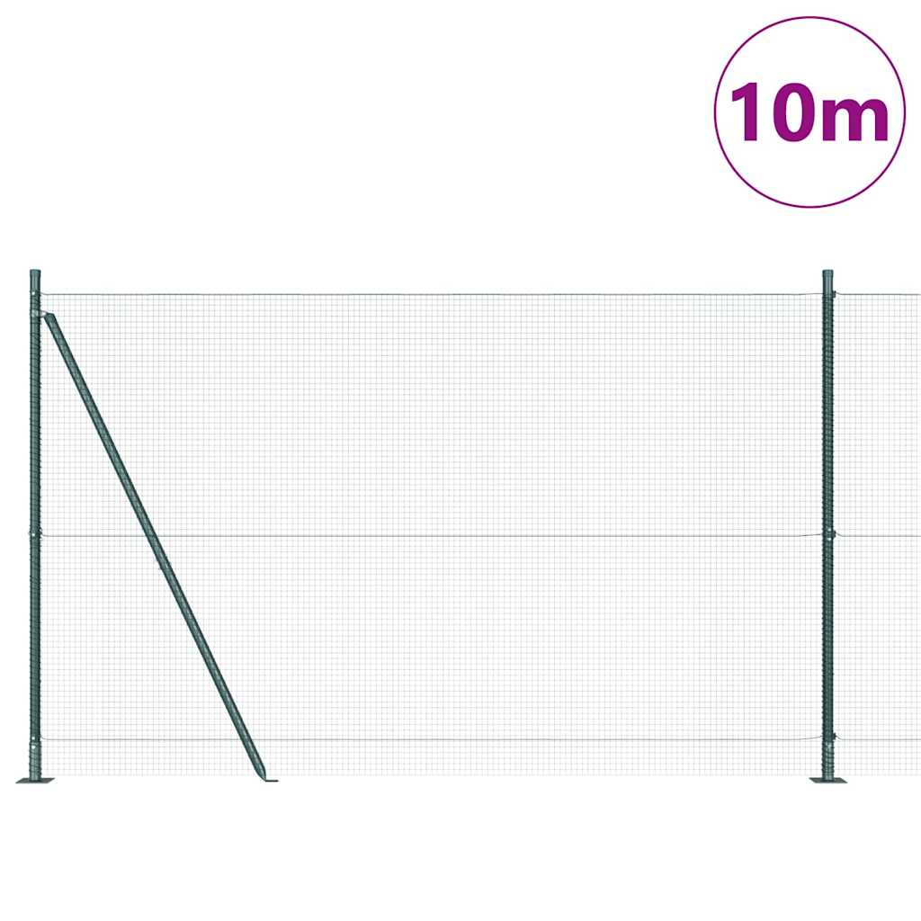 Vidaxl afrasteringspaal groen 10 x 1,5 m (16 x 16 mm gaas)