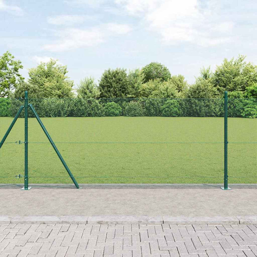 Vidaxl afrasteringspaal groen 25 x 1 m (12 x 12 mm gaas) staal