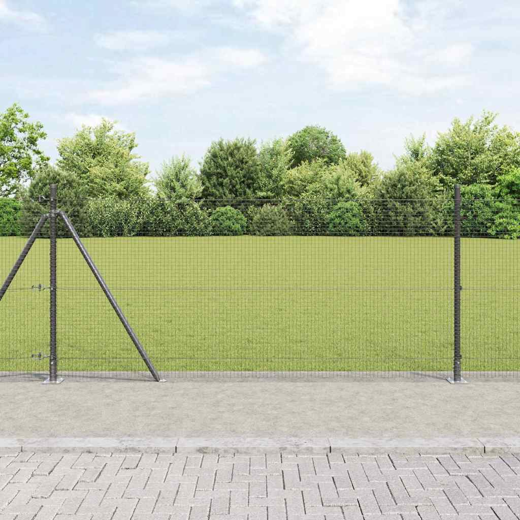Vidaxl afrasteringspaal grijs 10 x 0,8 m (19 x 19 mm gaas)