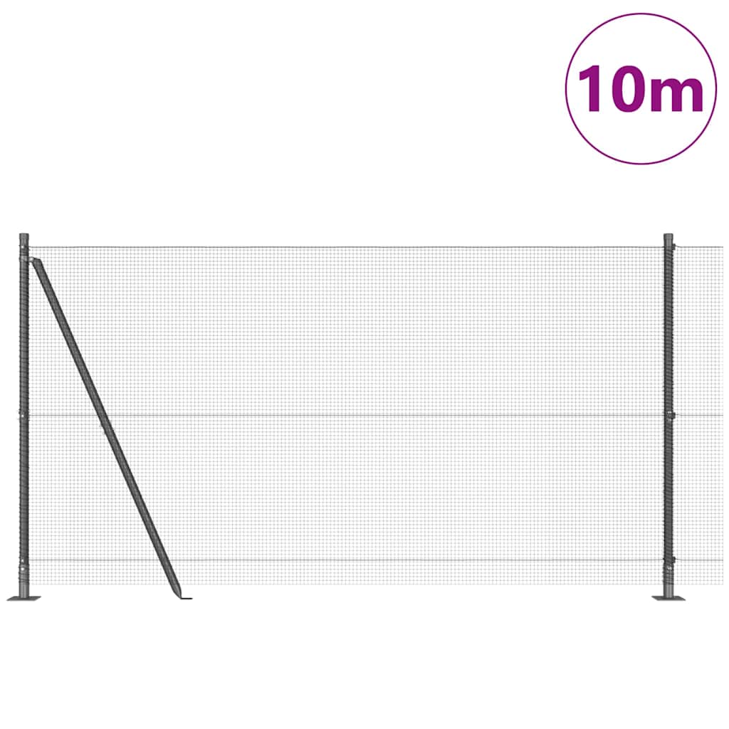 Vidaxl afrasteringspaal grijs 10 x 1,2 m (12 x 12 mm gaas)