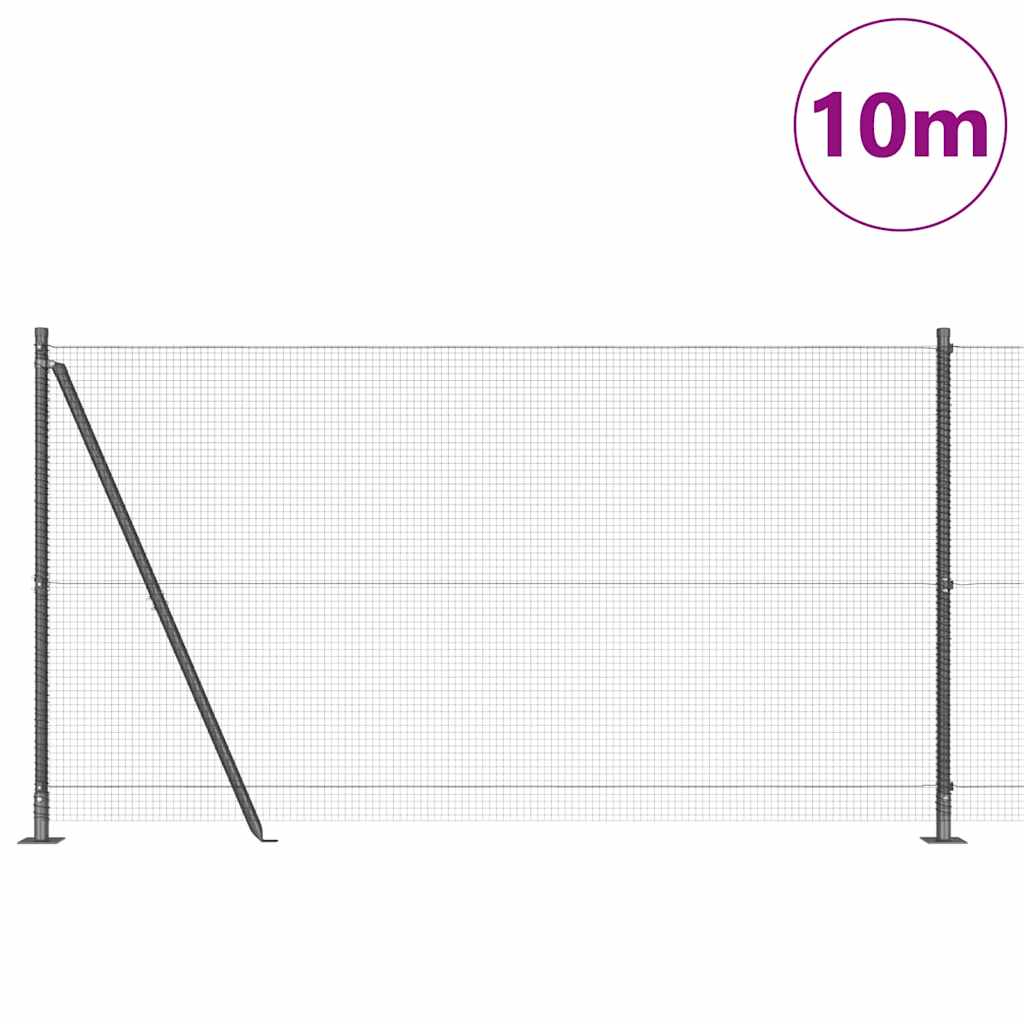 Vidaxl afrasteringspaal grijs 10 x 1,2 m (16 x 16 mm gaas)