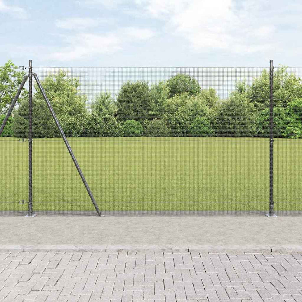 Vidaxl afrasteringspaal grijs 10 x 1,6 m (12 x 12 mm gaas)