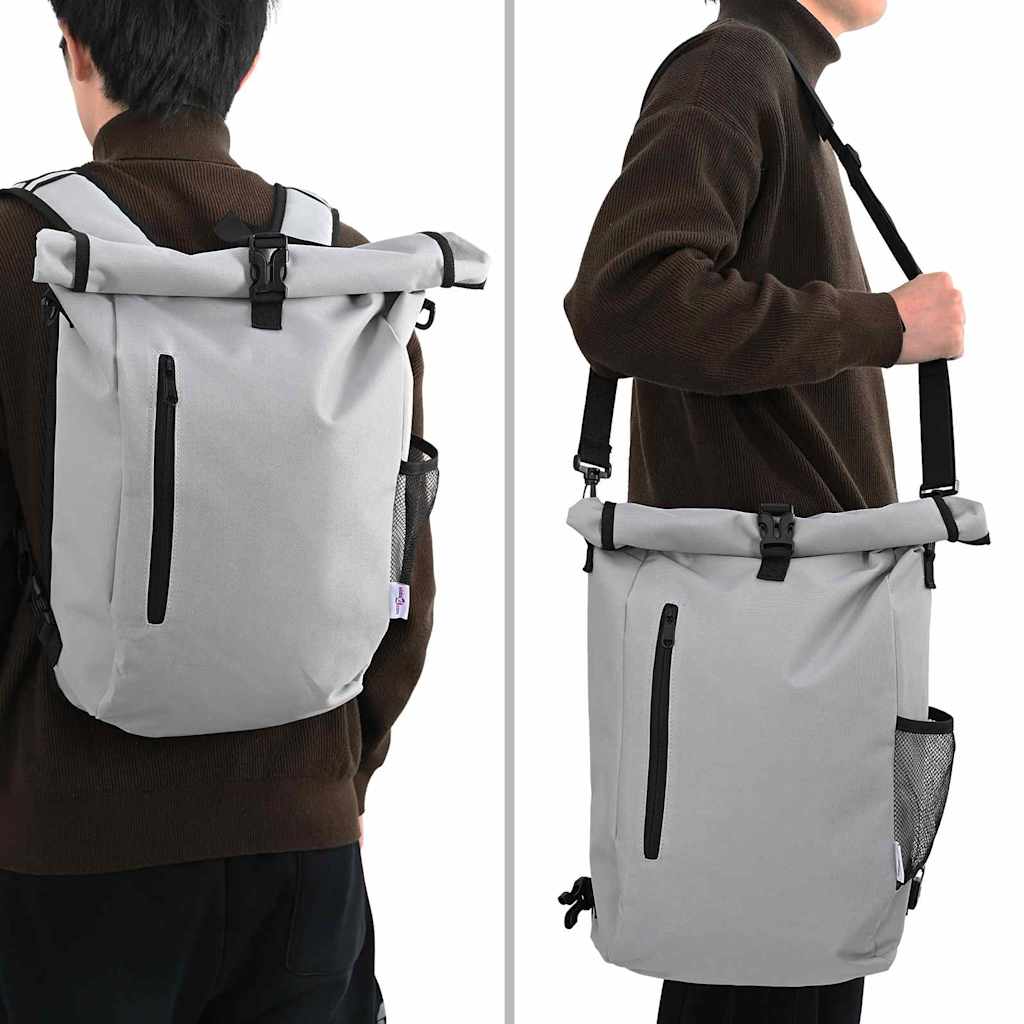 Vidaxl fietstas grijs 31 x 13 x 58 cm polyester