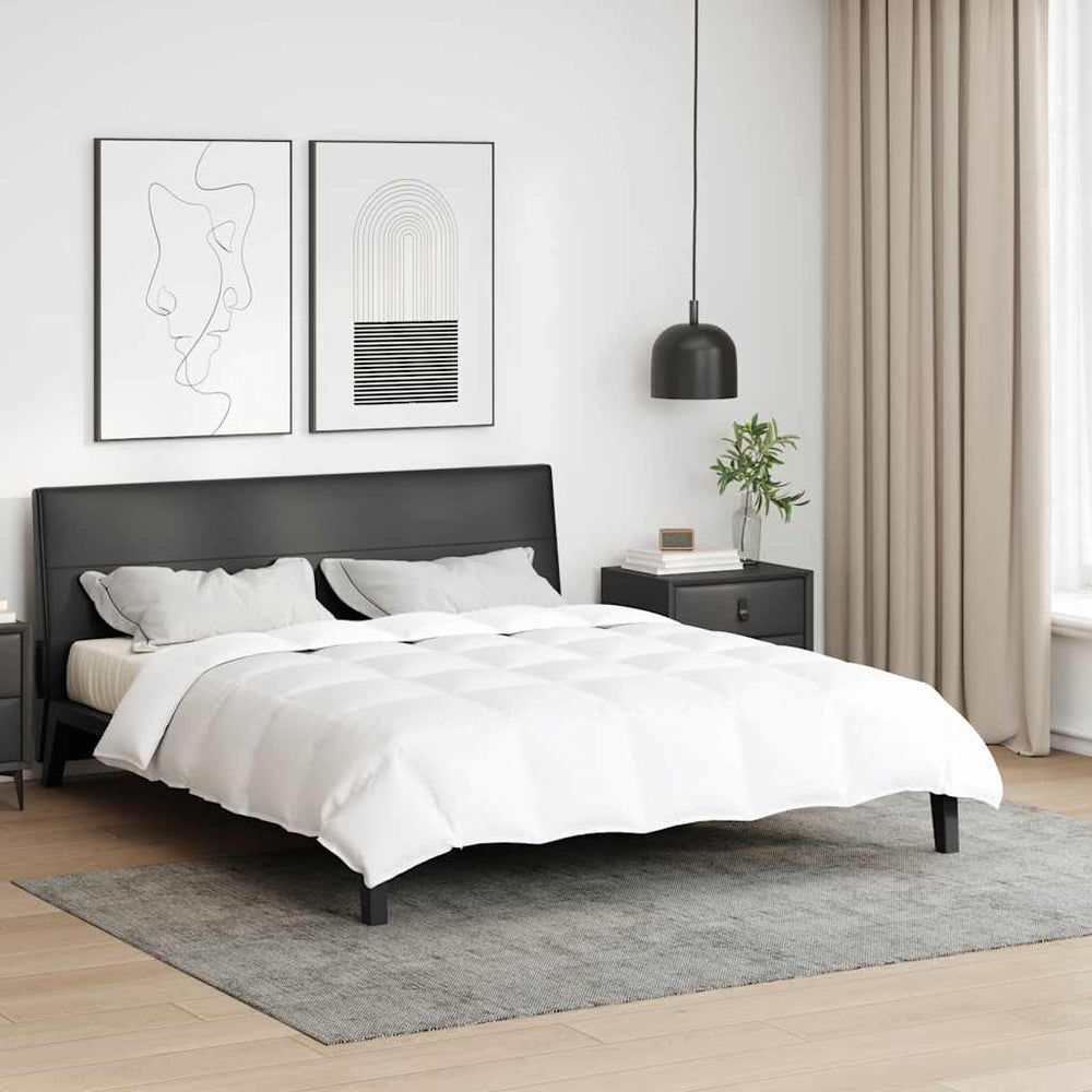 Vidaxl zomer dekbed wit 240 x 200 cm veren