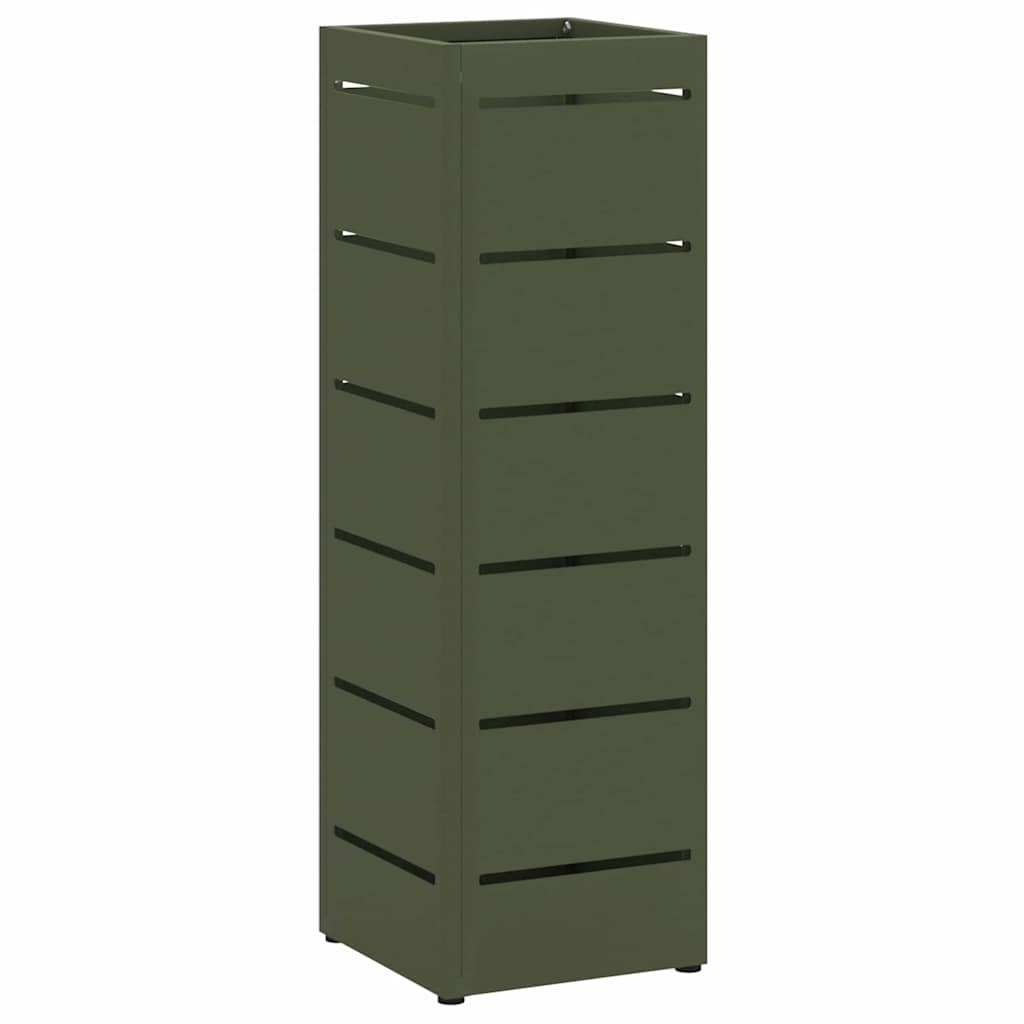 Vidaxl paraplu standaard olijfgroen 15,5 x 15,5 x 49 cm metaal