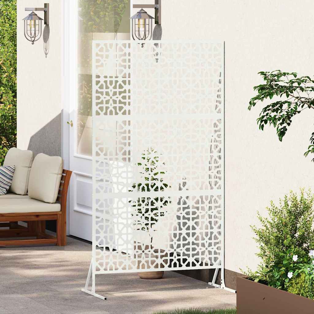Vidaxl privacyscherm wit 100 x 50 x 180 cm staal