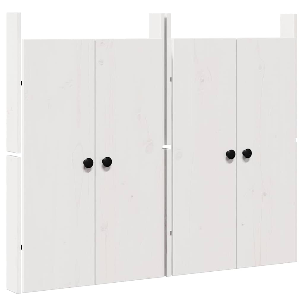 Vidaxl keukendeur 2 pcs wit 50 x 9 x 82 cm massief grenenhout