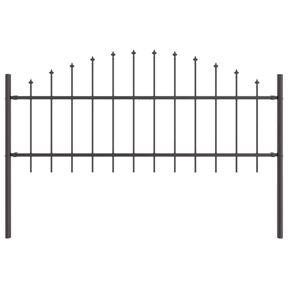 Vidaxl tuinhek grijs 170 x 140 cm gepoedercoat staal