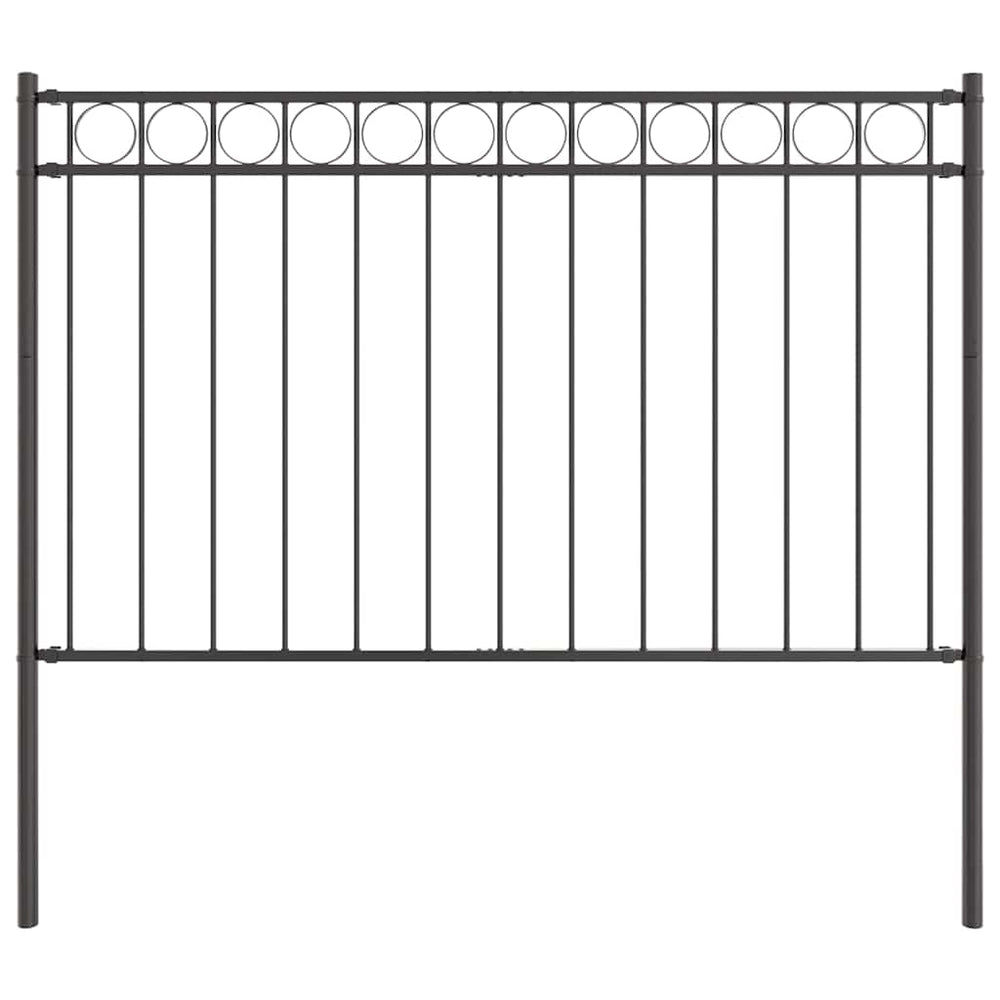 Vidaxl hecelement grijs 170 x 130 cm staal