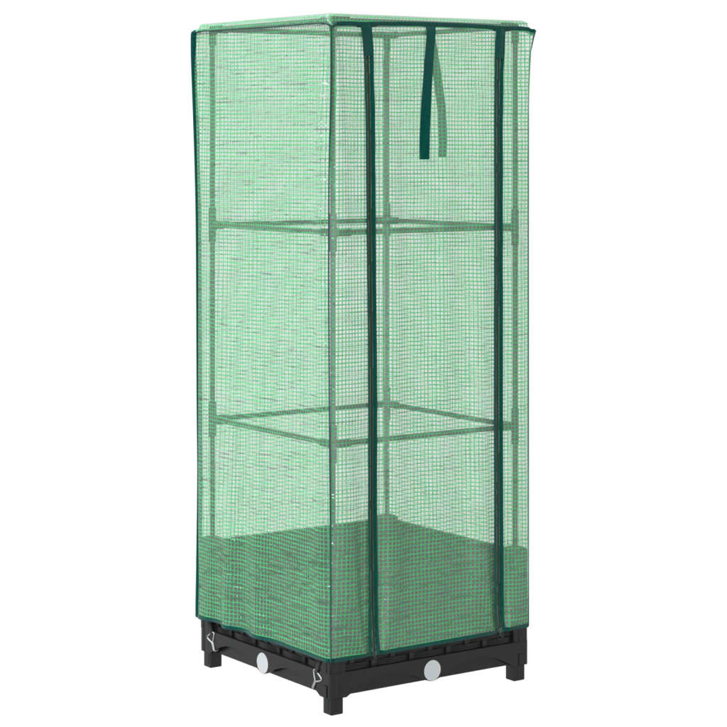 Vidaxl plantenbak verhoogd met kashoes 40x40x123 cm rotanlook