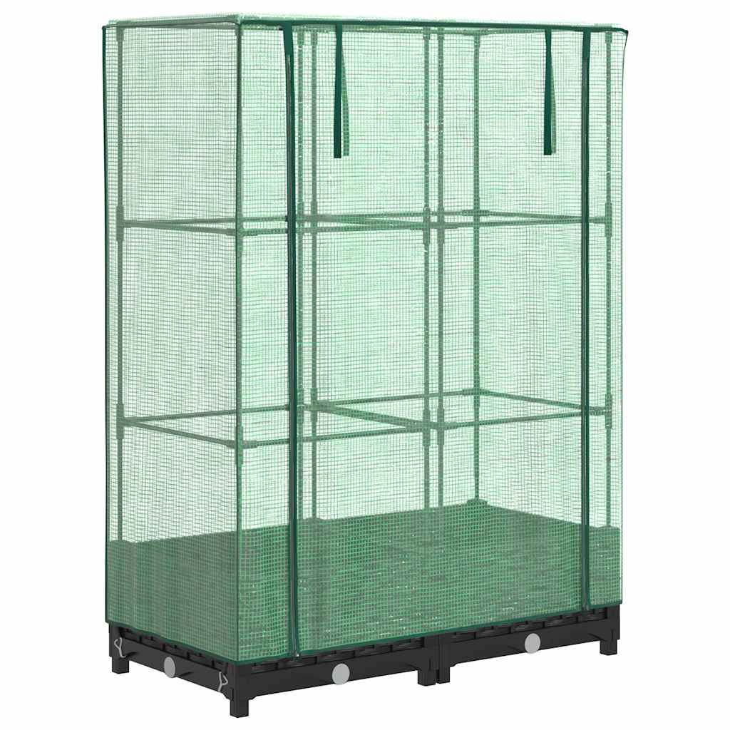 Vidaxl plantenbak verhoogd met kashoes 80x40x123 cm rotanlook