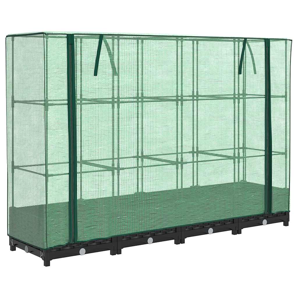 VidaXL Plantenbak verhoogd met kashoes 160x40x123 cm rotanlook