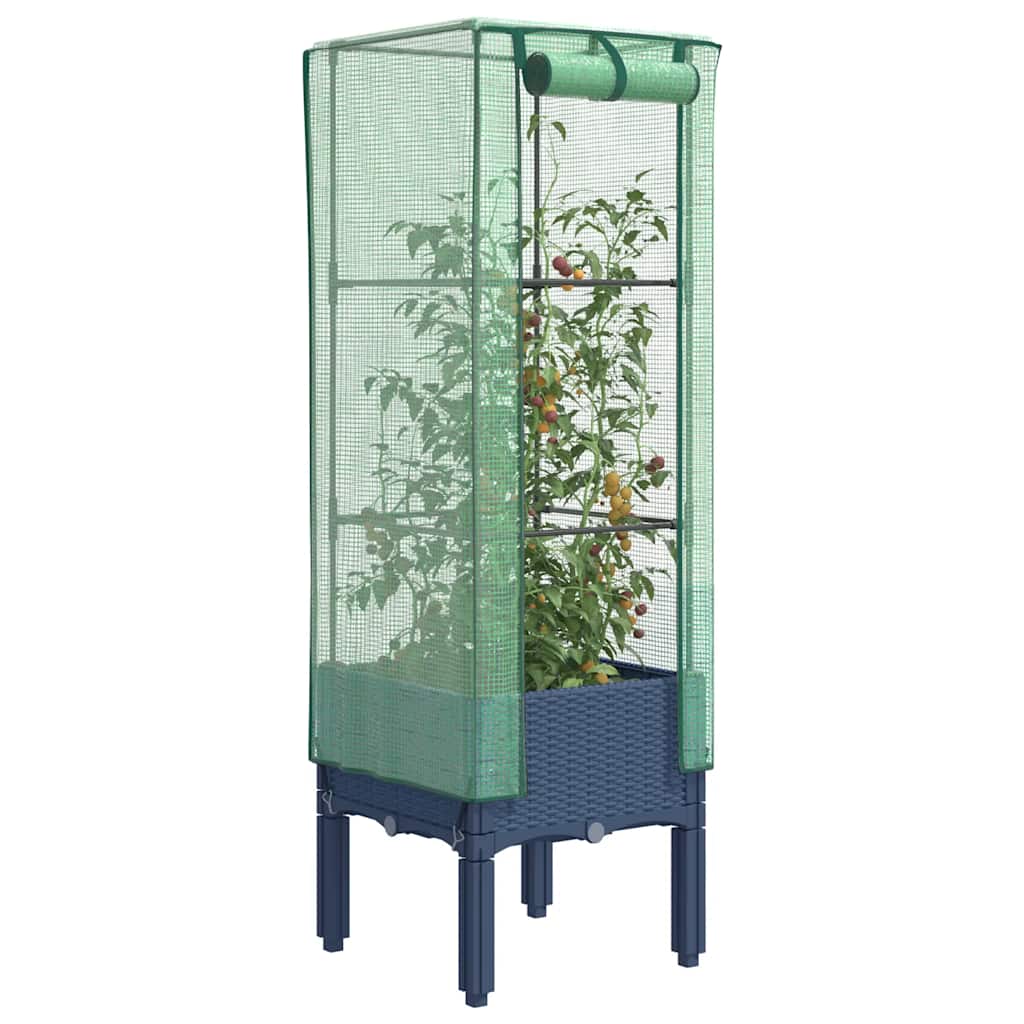 Vidaxl plantenbak verhoogd met kashoes 40x40x140 cm rotanlook