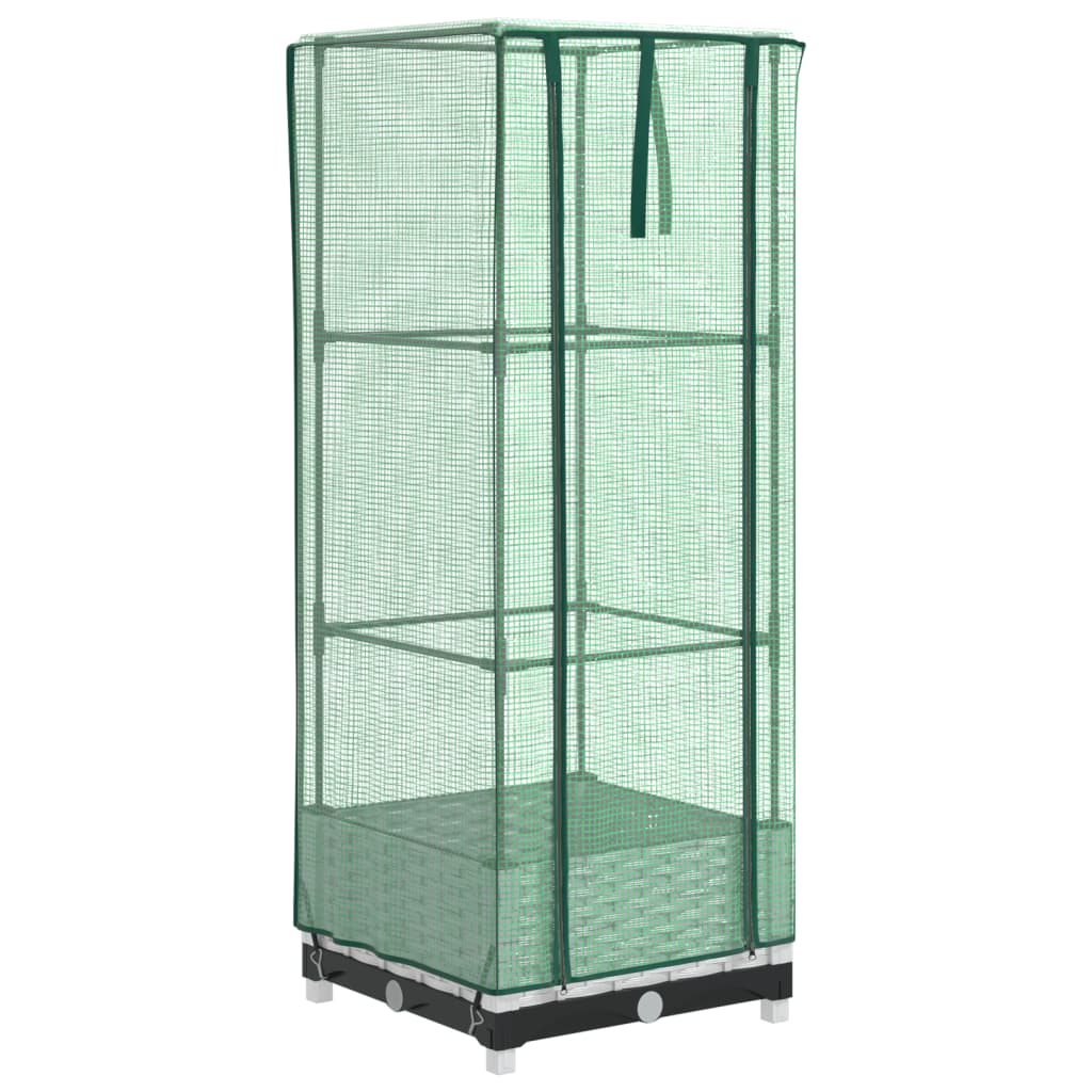 Vidaxl plantenbak verhoogd met kashoes 40x40x123 cm rotanlook