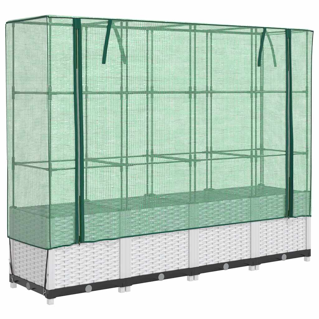 VidaXL Plantenbak verhoogd met kashoes 160x40x138 cm rotanlook