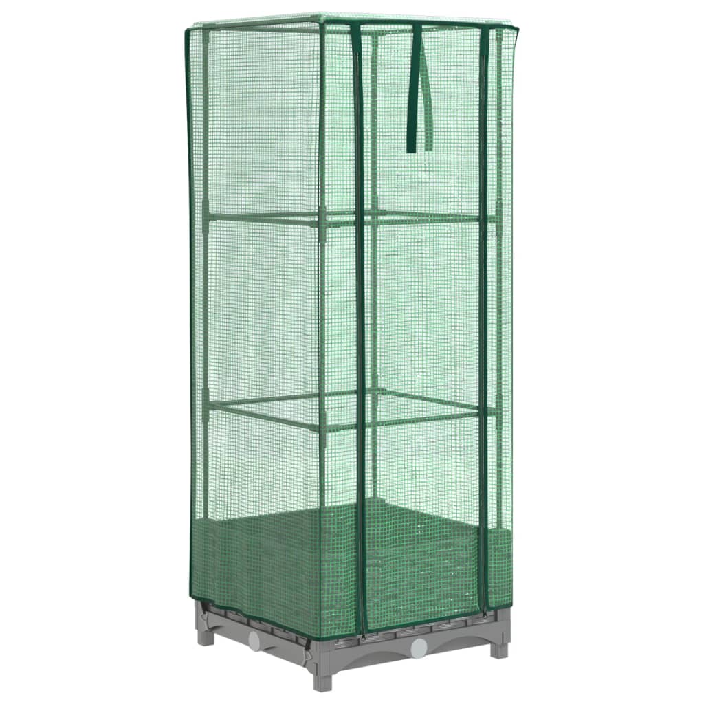 Vidaxl plantenbak verhoogd met kashoes 40x40x123 cm rotanlook