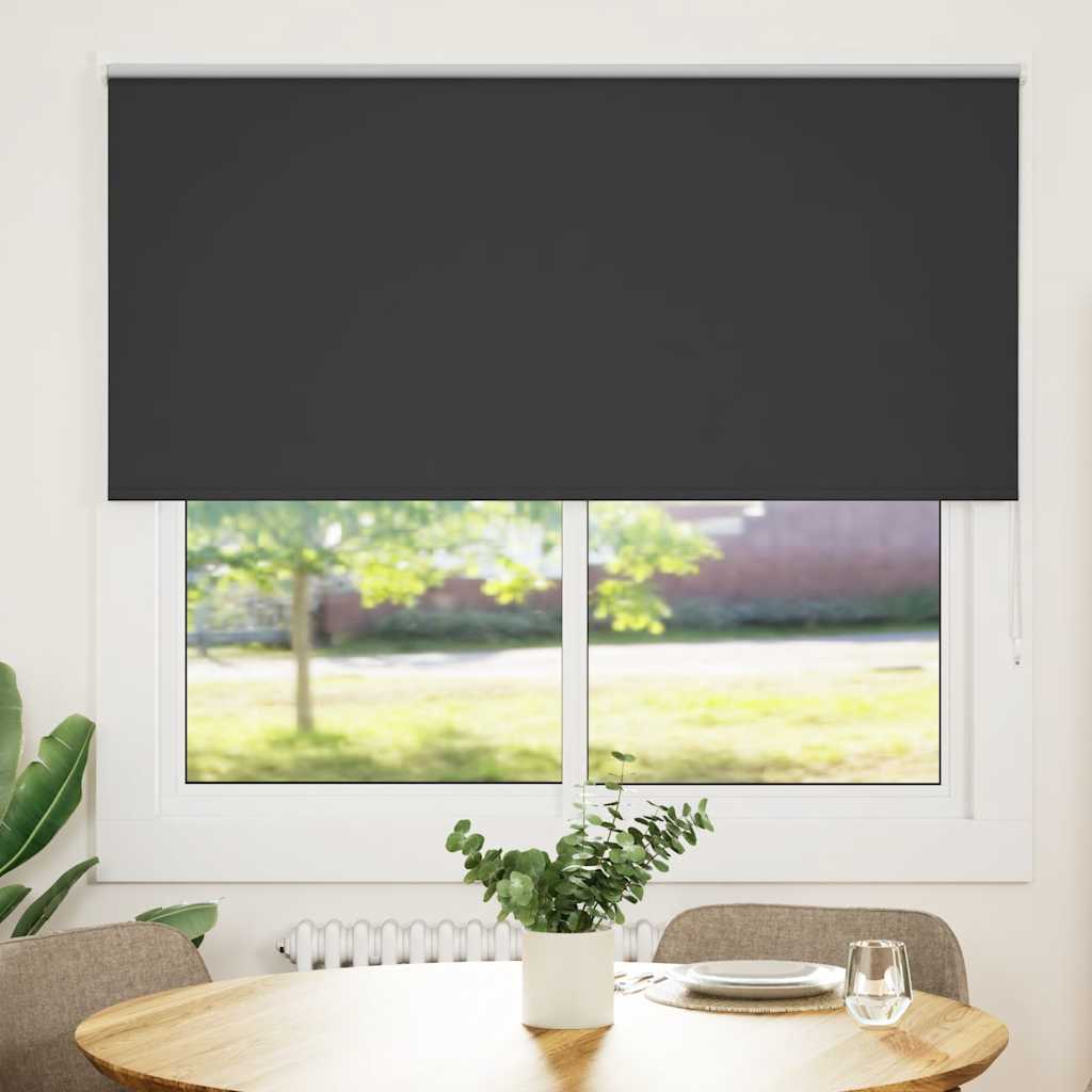 Vidaxl rolgordijn verduisterend 145x150 cm stofbreedte 141,6 cm zwart