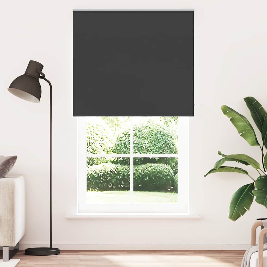 Vidaxl rolgordijn verduisterend 140x210 cm stofbreedte 136,6 cm zwart