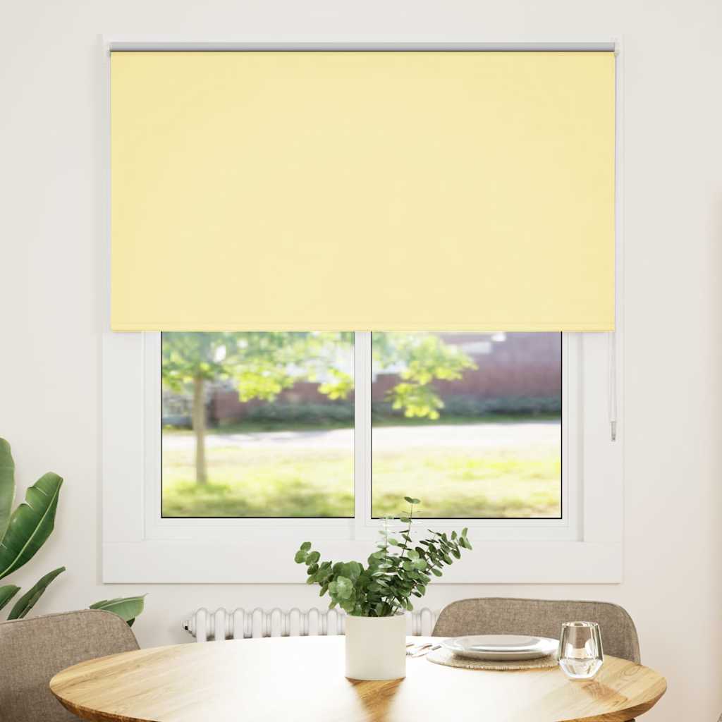 Vidaxl rolgordijn 140x150 cm verduisterend stofbreedte 136,6 cm geel