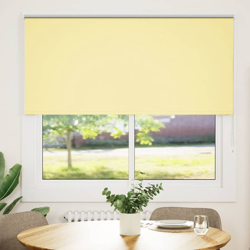 Vidaxl rolgordijn verduisterend 145x150 cm stofbreedte 141,6 cm geel