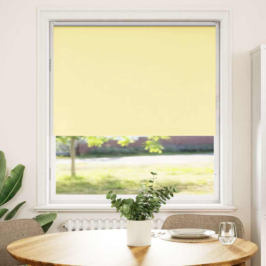 Vidaxl rolgordijn verduisterend 115x175 cm stofbreedte 110,7 cm geel