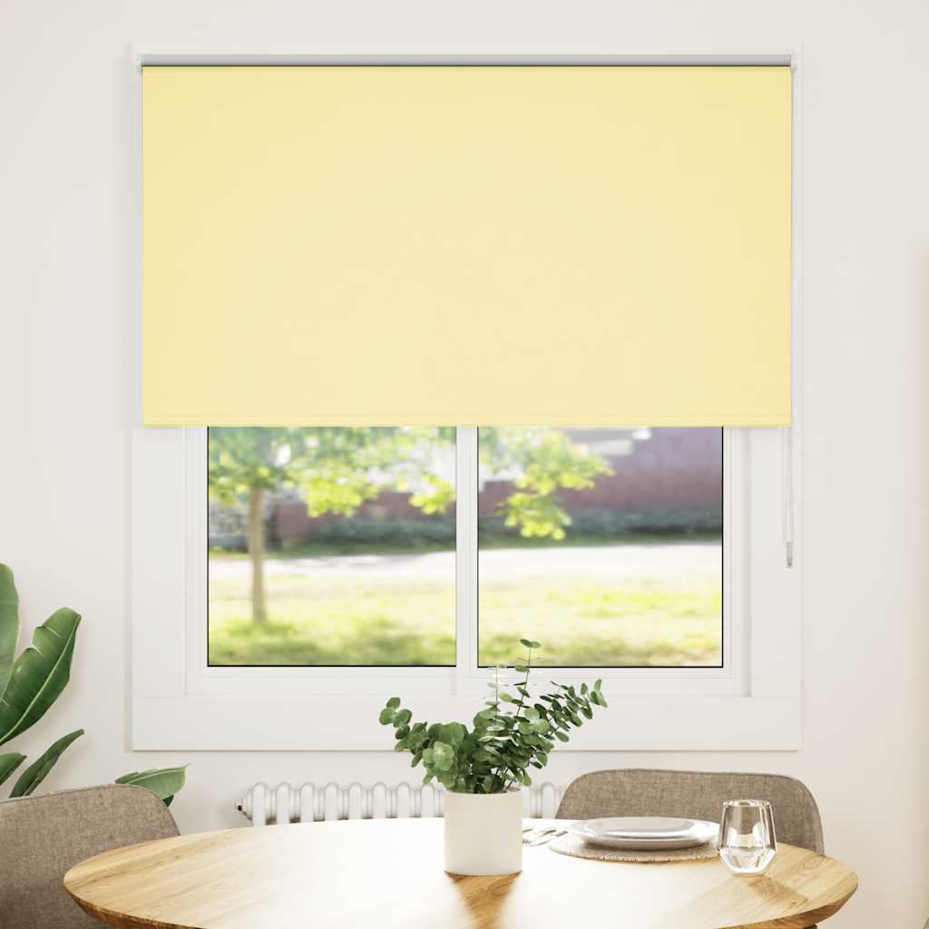 Vidaxl rolgordijn verduisterend 120x175 cm stofbreedte 116,6 cm geel