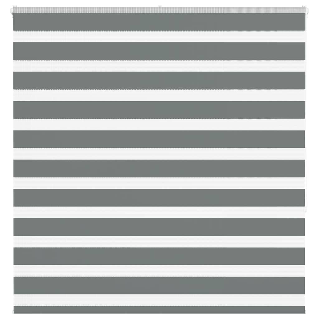 Vidaxl zebra rolgordijn 140x150 cm stofbreedte 135,9 cm donkergrijs