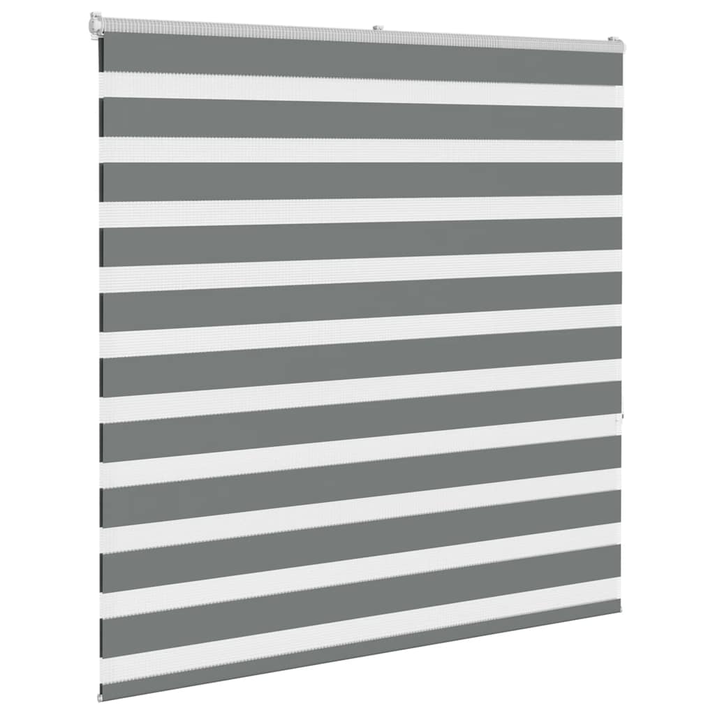 Vidaxl zebra rolgordijn 150x150 cm stofbreedte 145,9 cm donkergrijs