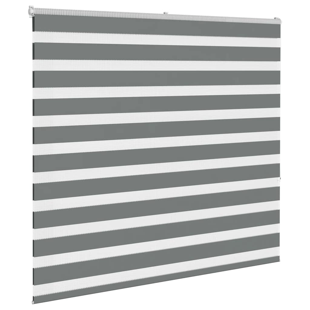 Vidaxl zebra rolgordijn 160x150 cm stofbreedte 155,9 cm donkergrijs