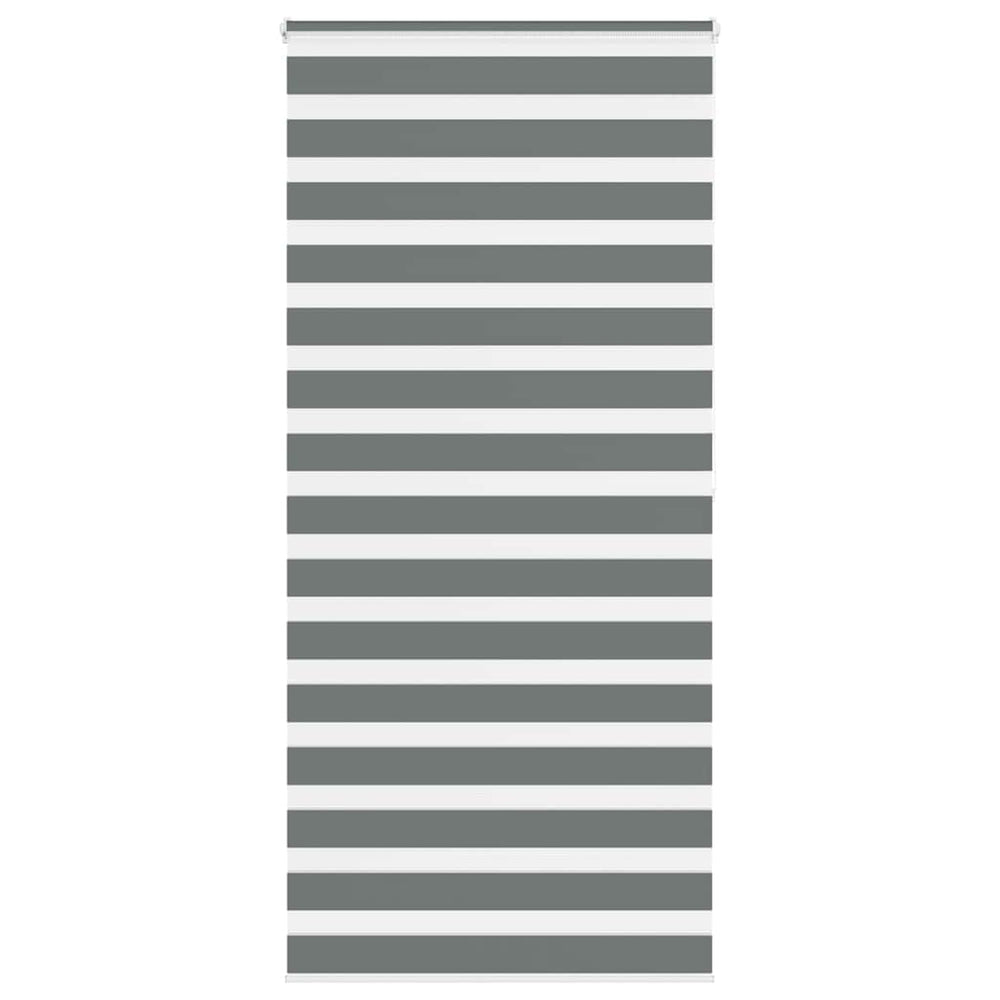 Vidaxl zebra rolgordijn 95x200 cm stofbreedte 90,9 cm donkergrijs