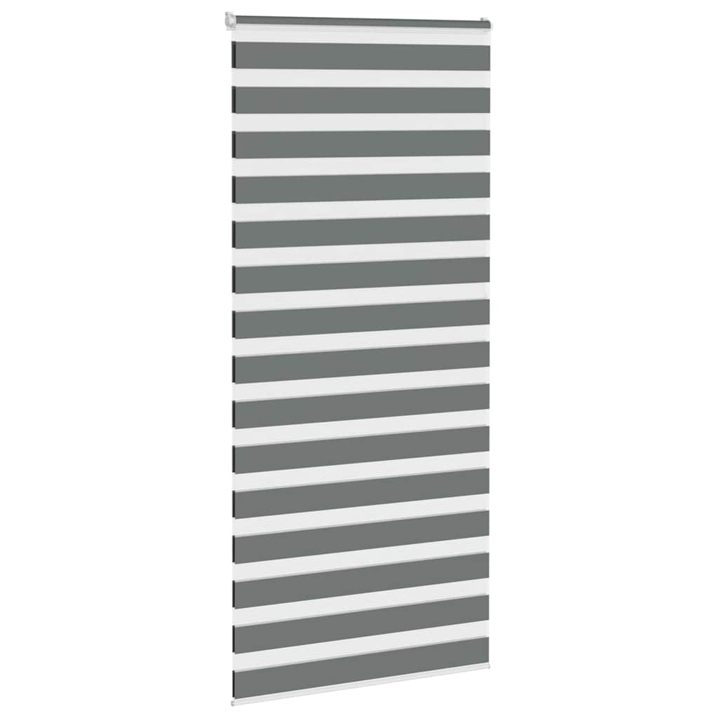 Vidaxl zebra rolgordijn 100x200 cm stofbreedte 95,9 cm donkergrijs
