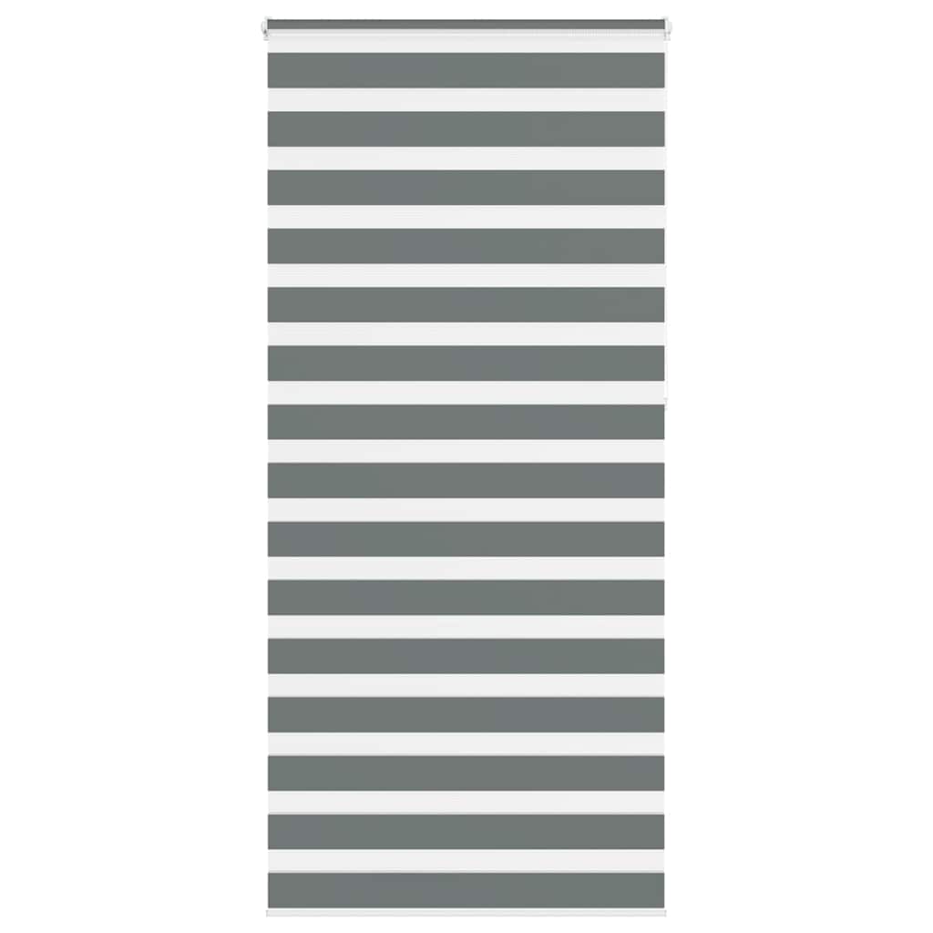 Vidaxl zebra rolgordijn 105x230 cm stofbreedte 100,9 cm donkergrijs