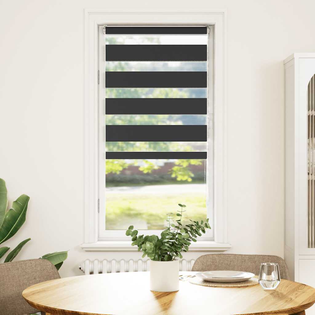 Vidaxl zebra rolgordijn 60x150 cm stofbreedte zwart 55,9 cm