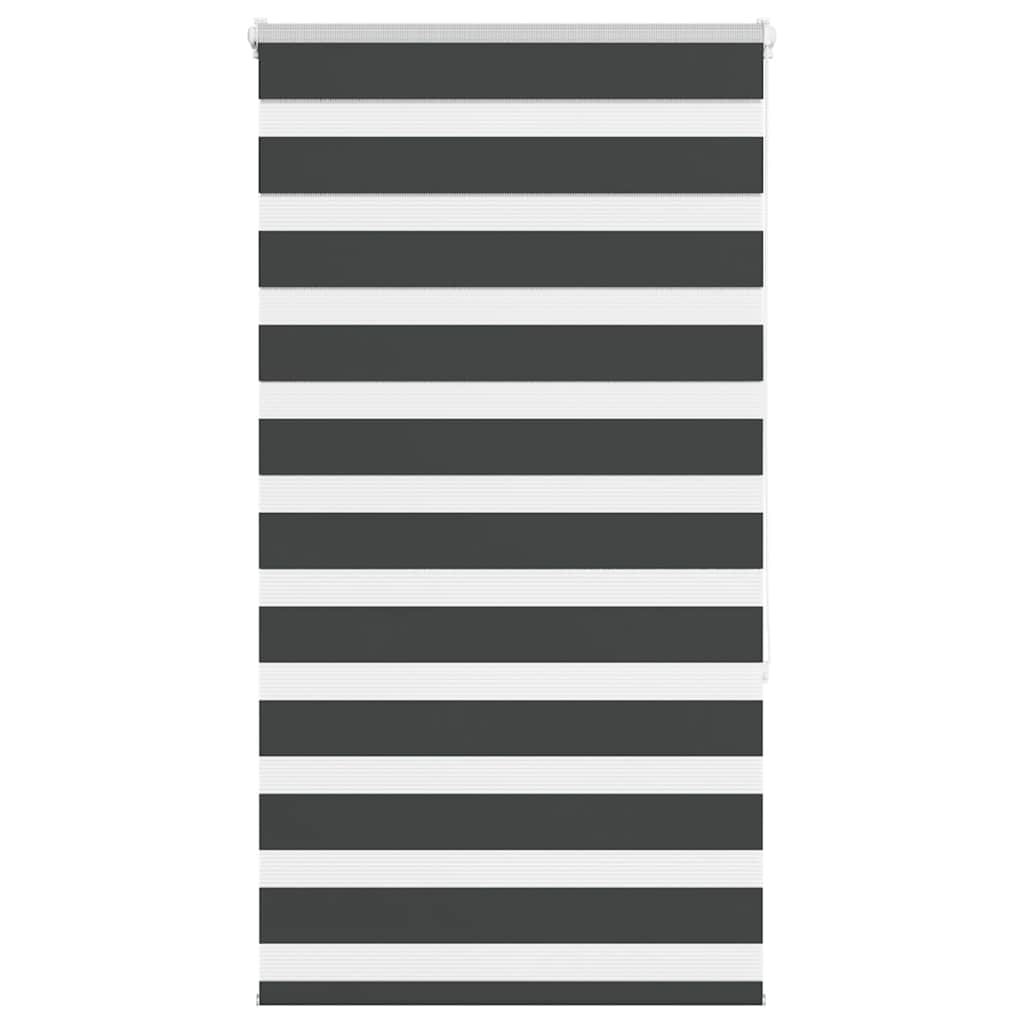 Vidaxl zebra rolgordijn 85x150 cm stofbreedte 80,9 cm zwart