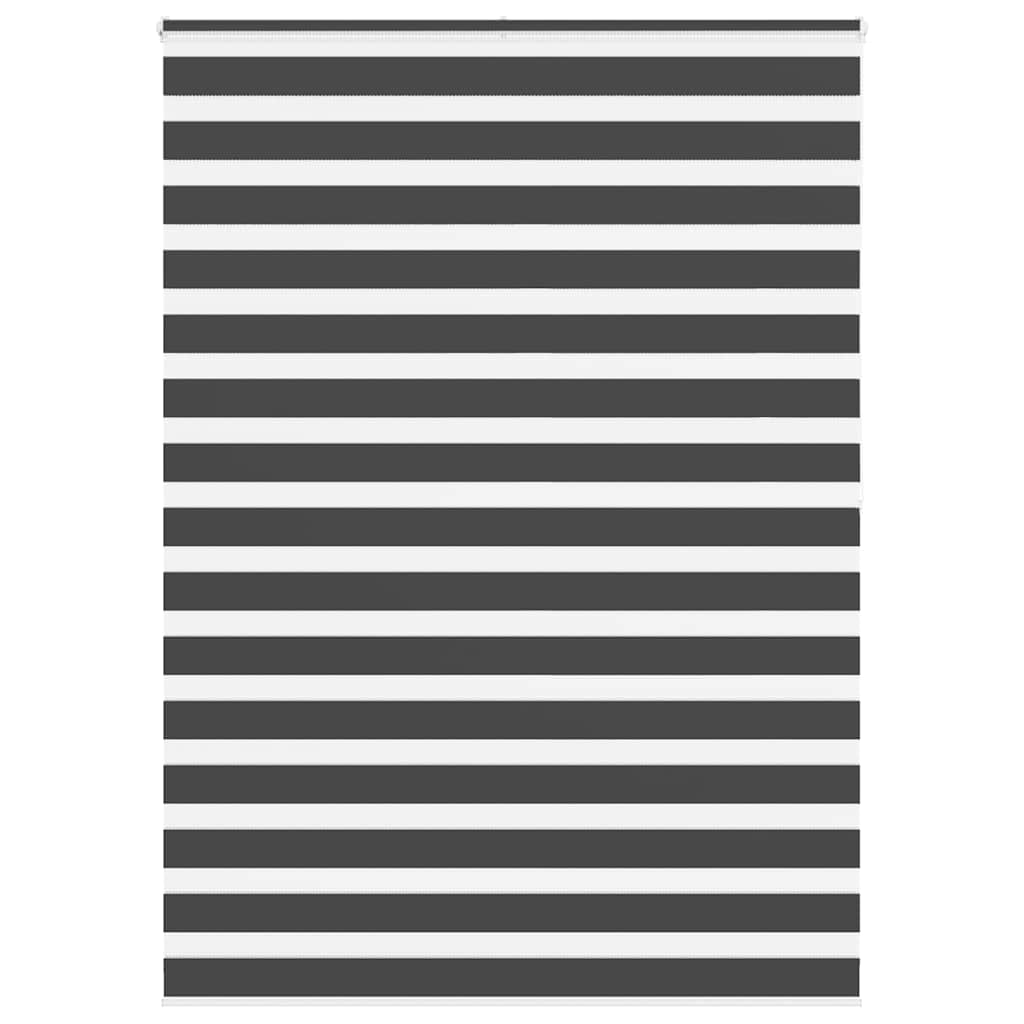 Vidaxl zebra rolgordijn 155x200 cm stofbreedte 150,9 cm zwart