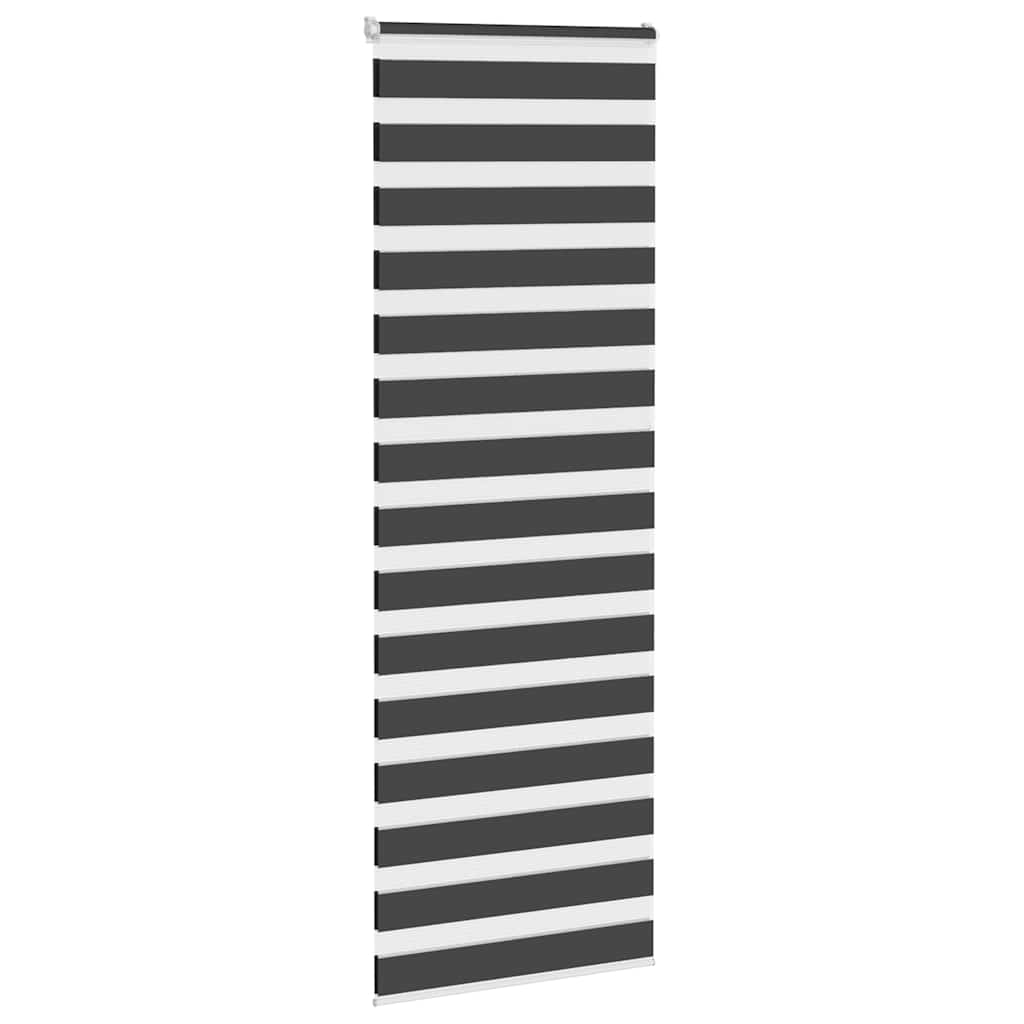 Vidaxl zebra rolgordijn 85x230 cm stofbreedte 80,9 cm zwart