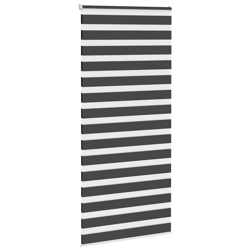 Vidaxl zebra rolgordijn 110x230 cm stofbreedte 105,9 cm zwart