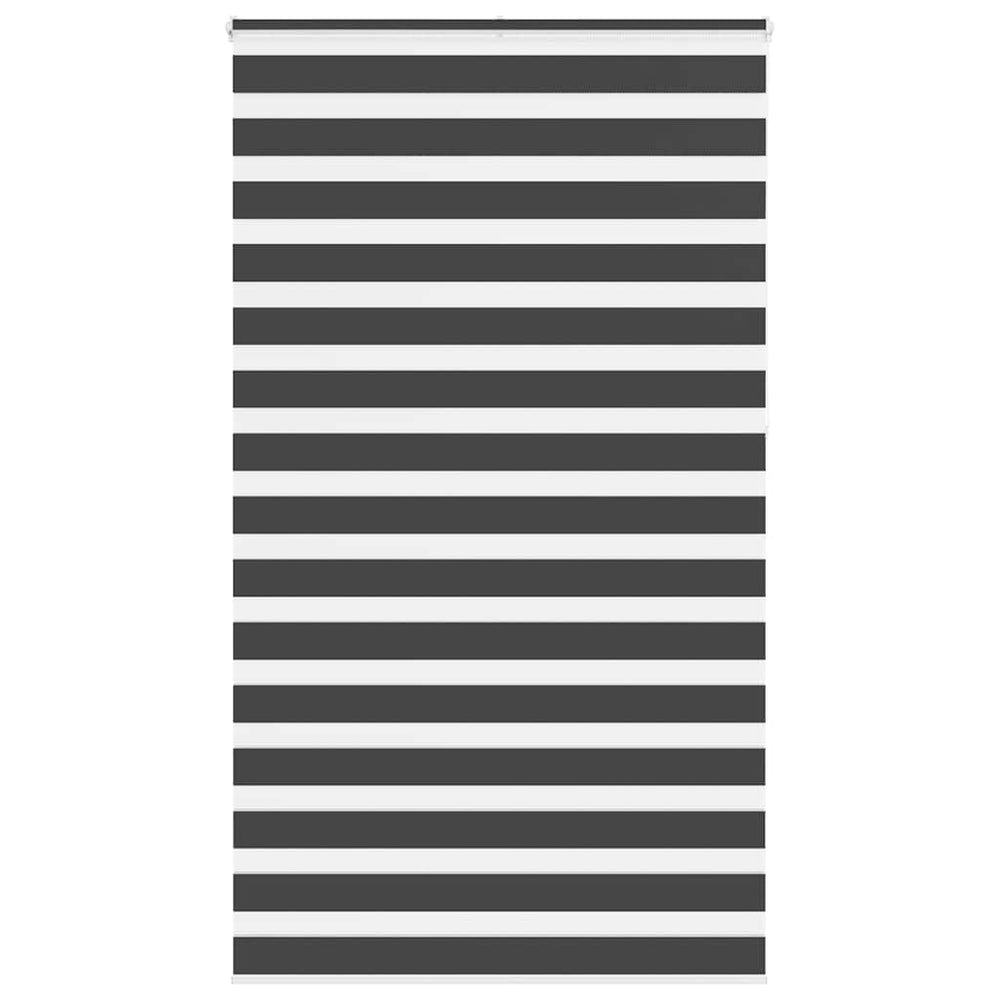Vidaxl zebra rolgordijn 125x230 cm stofbreedte 120,9 cm zwart