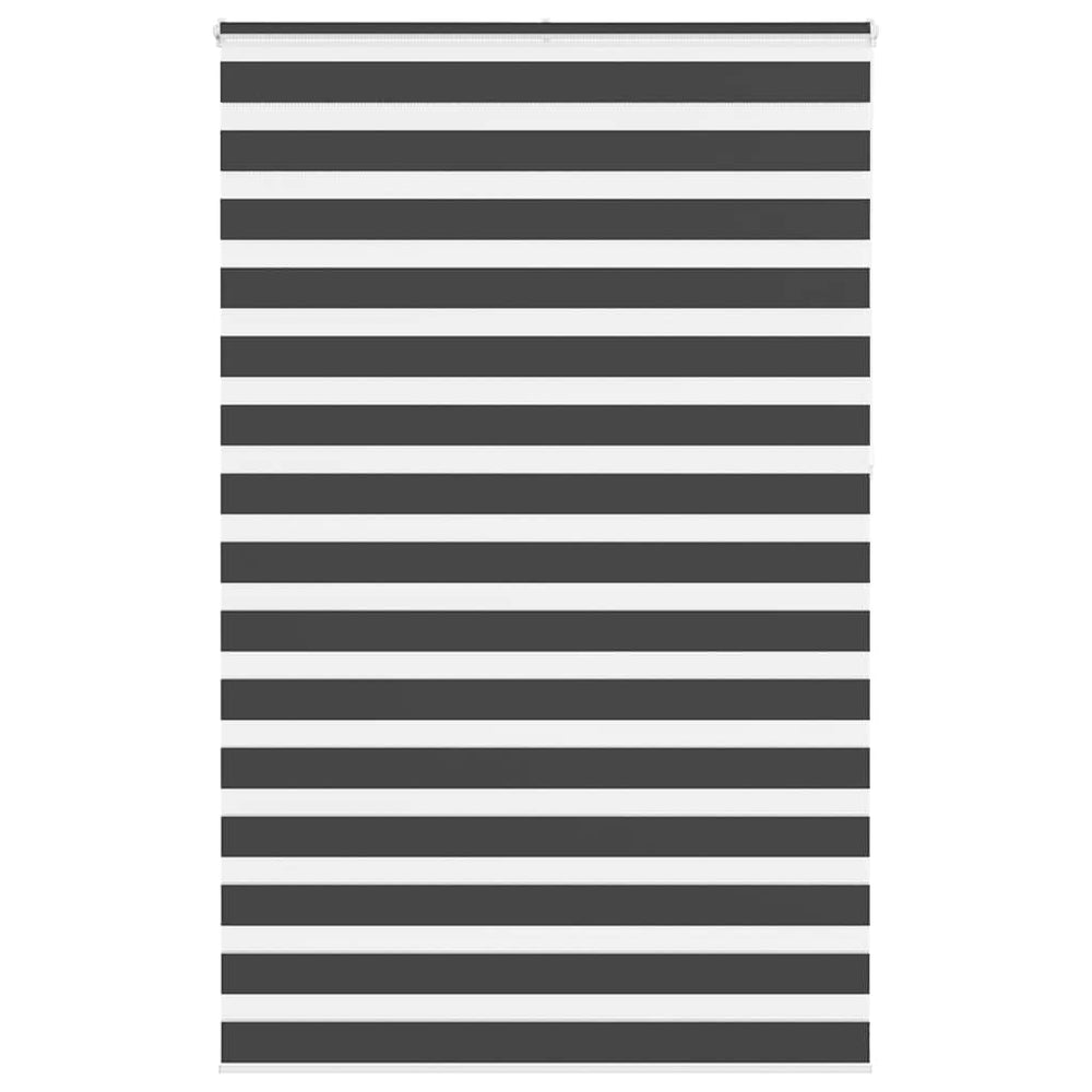 Vidaxl zebra rolgordijn 150x230 cm stofbreedte 145,9 cm zwart
