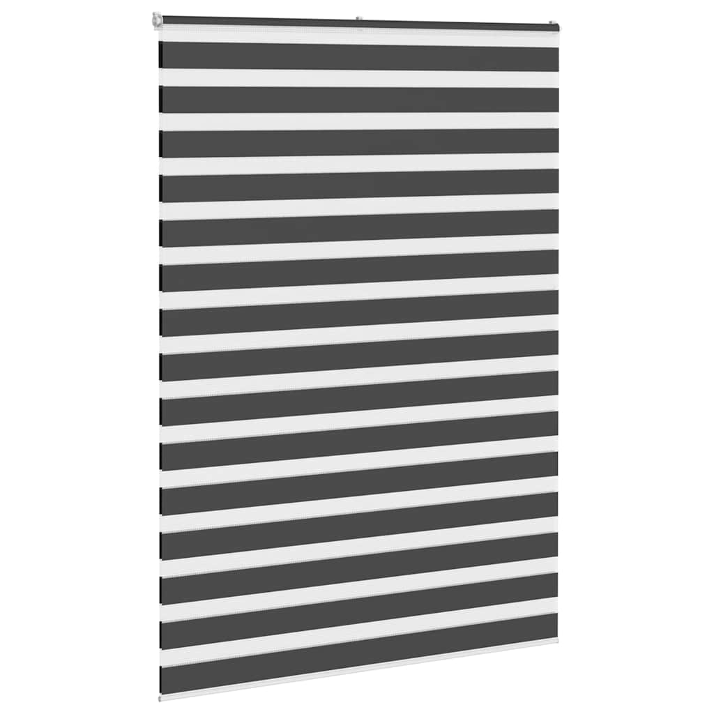 Vidaxl zebra rolgordijn 165x230 cm stofbreedte 160,9 cm zwart