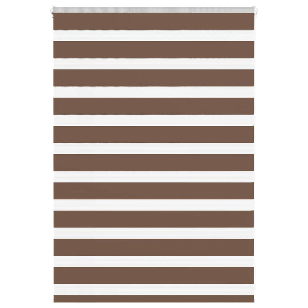 Vidaxl zebra rolgordijn 100x100 cm stofbreedte 95,9 cm polyester bruin