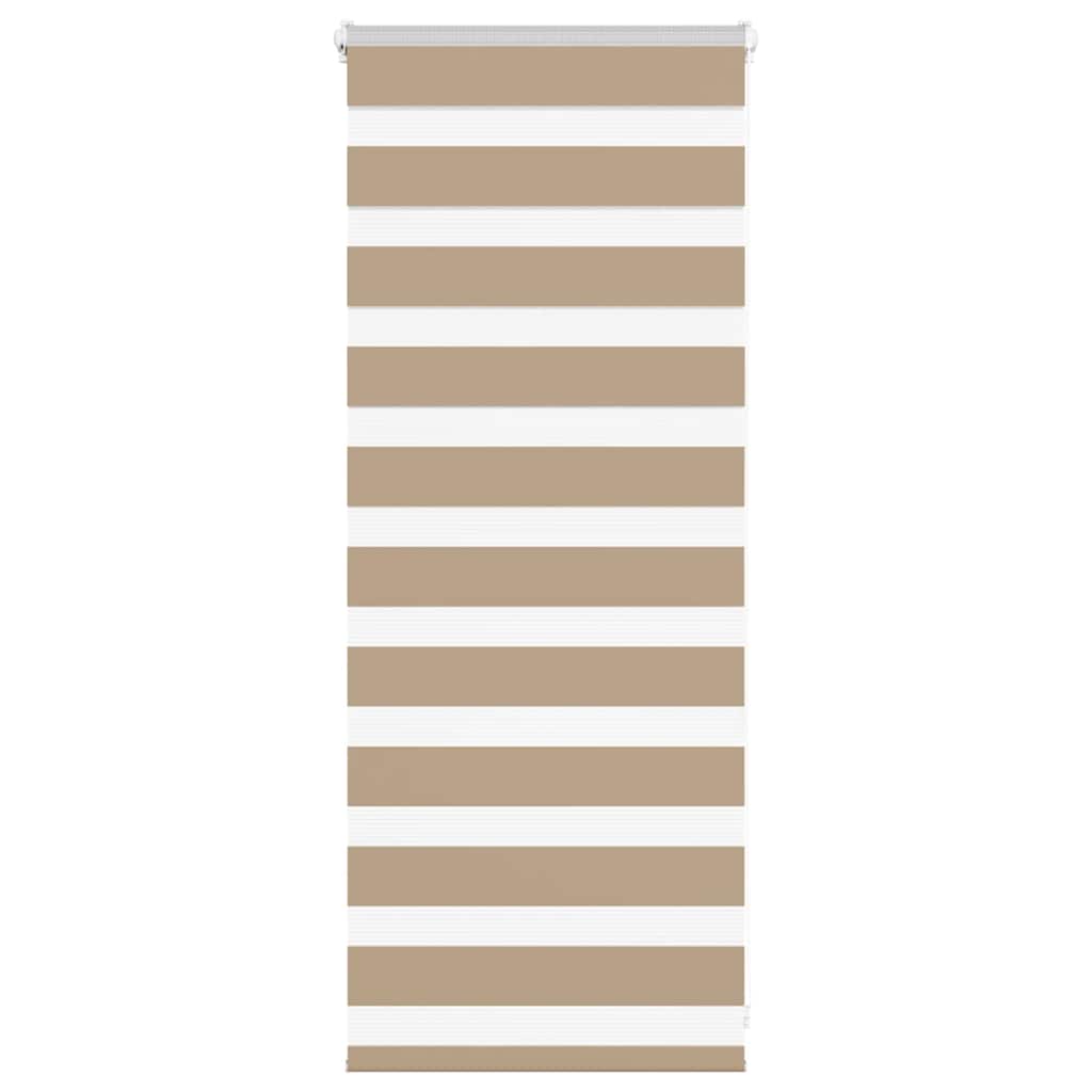 Vidaxl zebragordijn 60x100 cm stofbreedte 55,9 cm polyester zandbruin