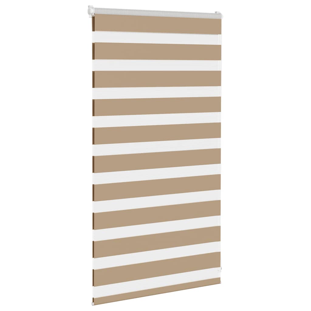 Vidaxl zebra blind 80x100 cm stofbreedte 75,9 cm polyester zandbruin
