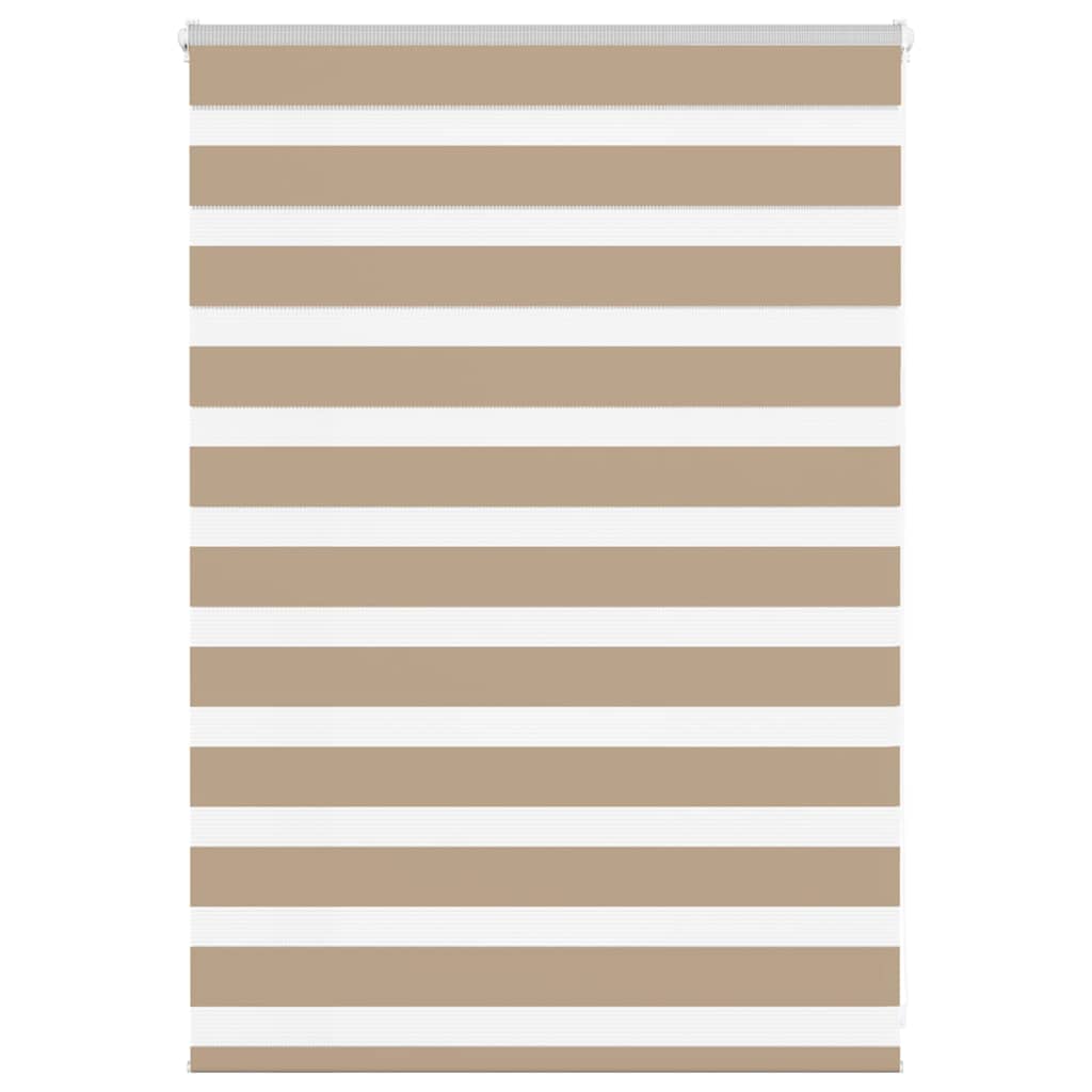 Vidaxl zebra blind 105x100 cm stofbreedte 100,9 cm polyester zandbruin