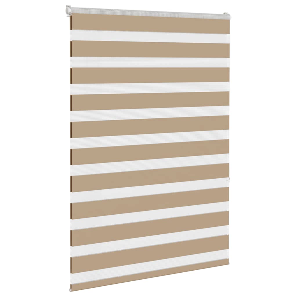 Vidaxl zebragordijn 105x150 cm stofbreedte 100,9 cm polyester zandbruin