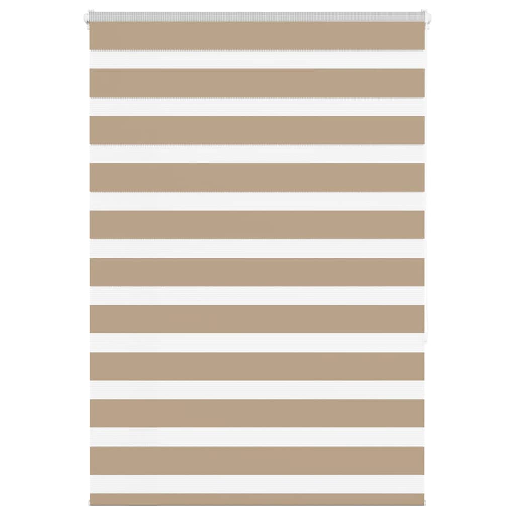 Vidaxl zebra blind 115x150 cm stofbreedte 110,9 cm polyester zandbruin