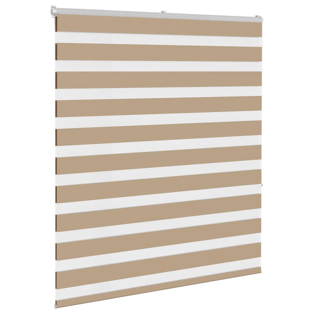 Vidaxl zebra blind 135x150 cm stofbreedte 130,9 cm polyester zandbruin