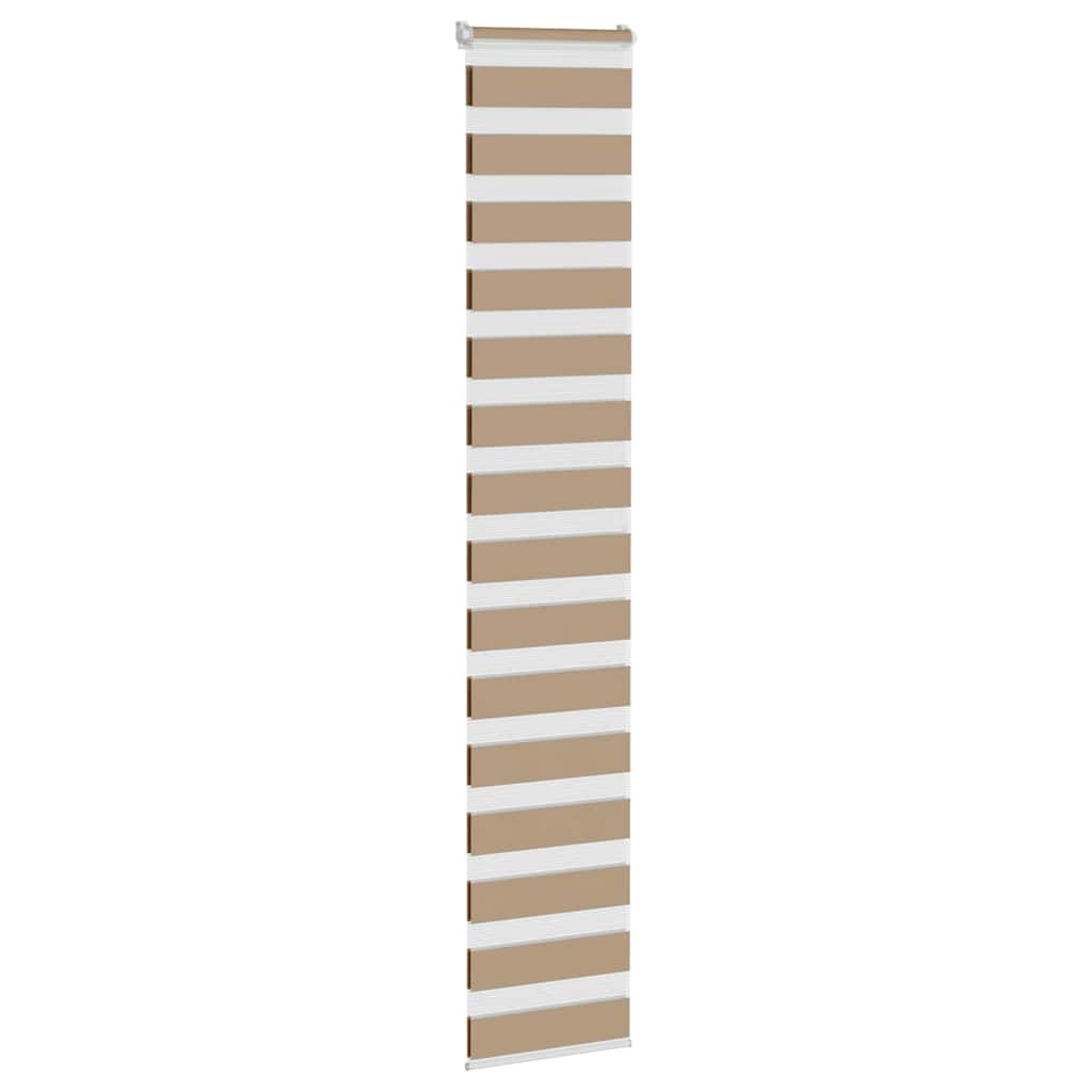 Vidaxl zebragordijn 50x200 cm stofbreedte 55,9 cm polyester zandbruin