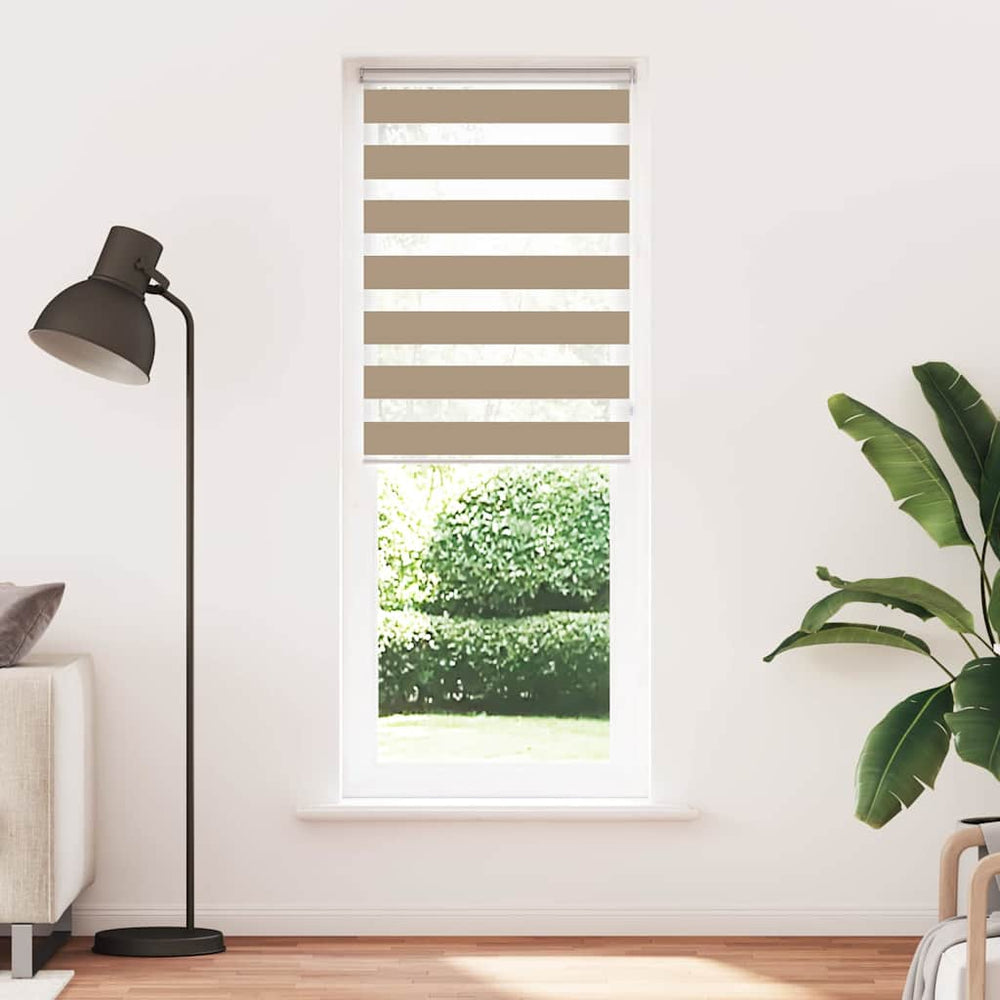 Vidaxl zebra blind 70x200 cm stofbreedte 65,9 cm polyester zandbruin