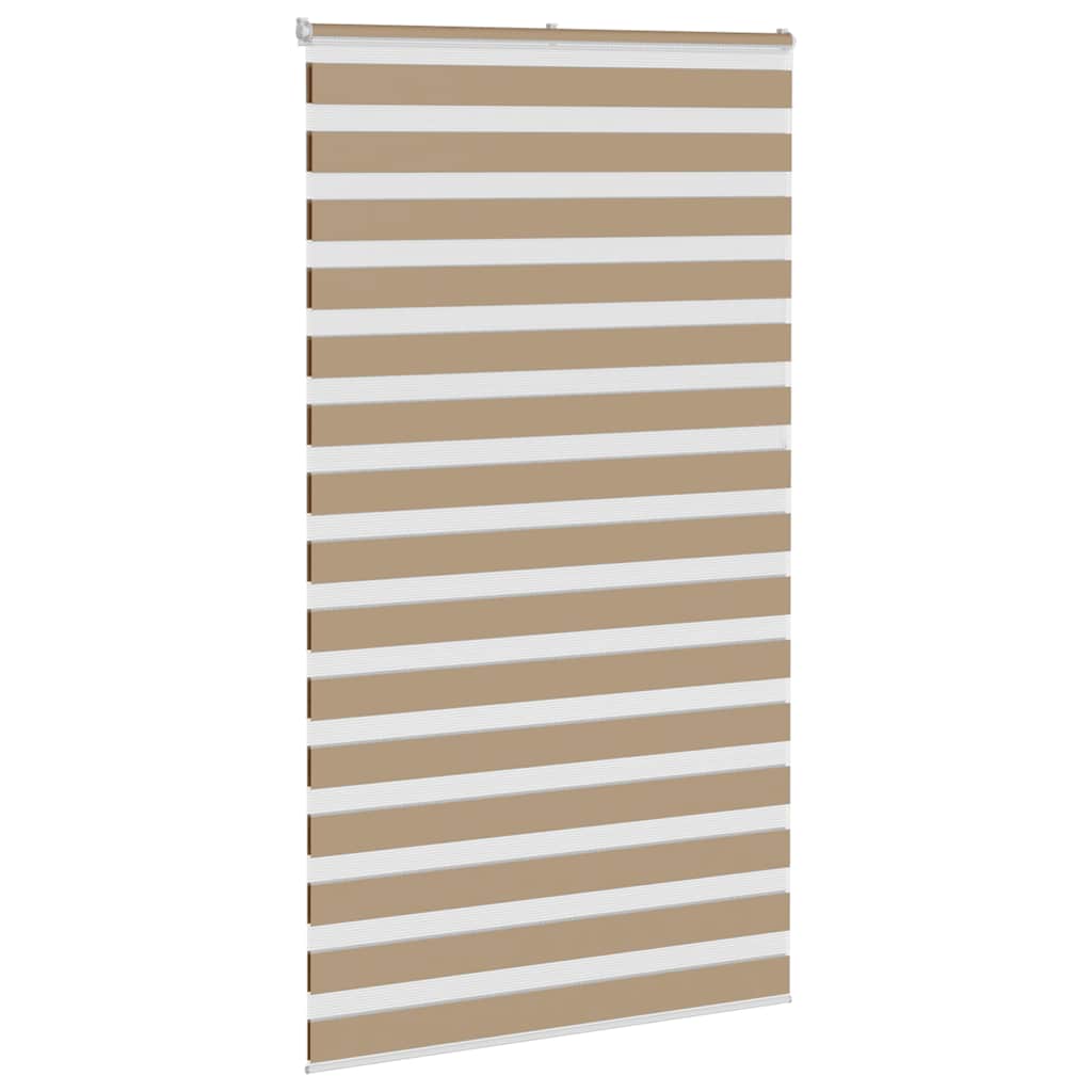 Vidaxl zebra blind 120x200 cm stofbreedte 115,9 cm polyester zandbruin